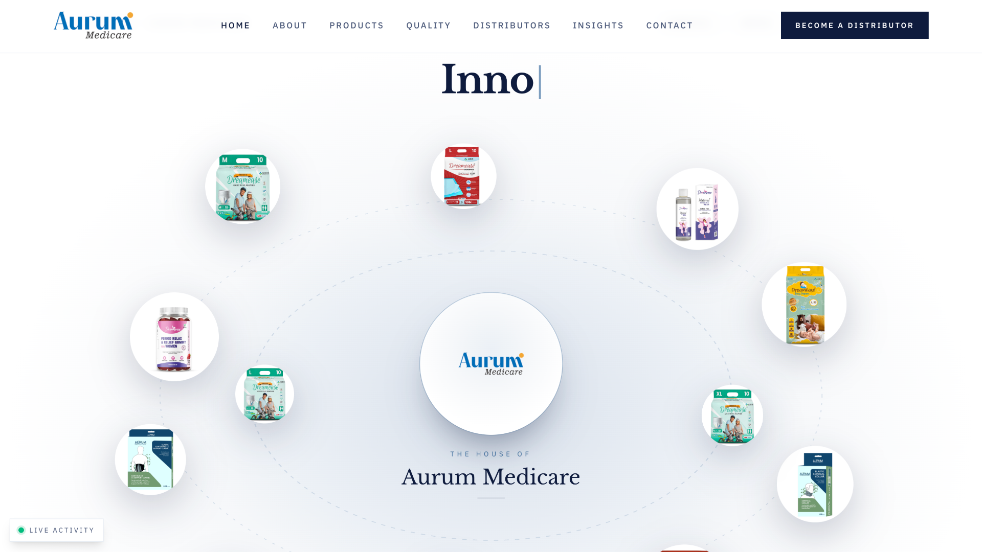 AURUM MEDICARE website screenshot