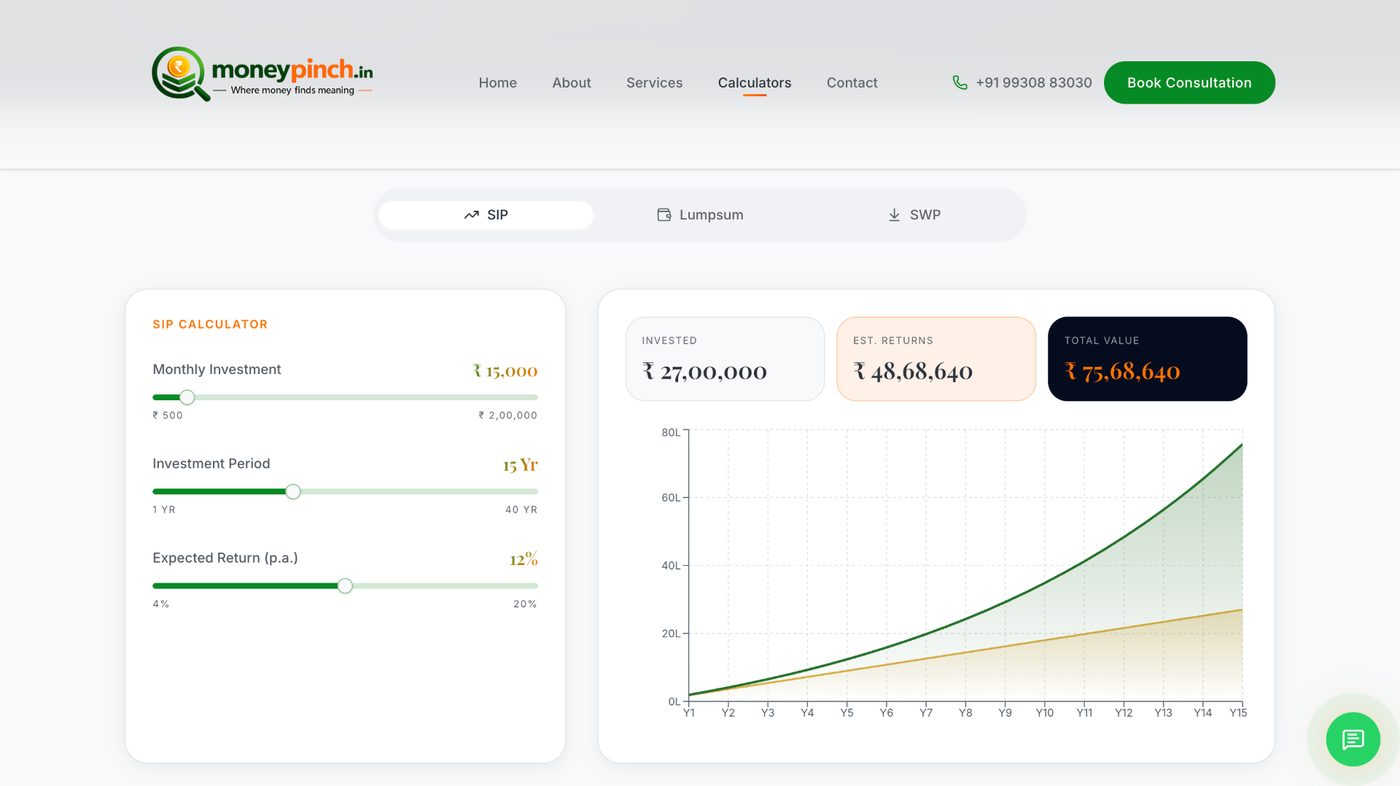 MONEYPINCH website screenshot